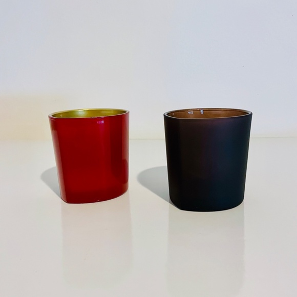 Armani Prive Two Empty Glass Candle Containers Rouge Malachite & Bois D'Encens - Picture 7 of 12